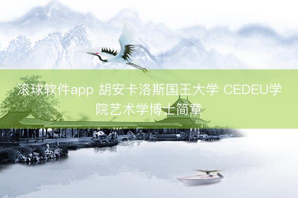 滚球软件app 胡安卡洛斯国王大学 CEDEU学院艺术学博士简章