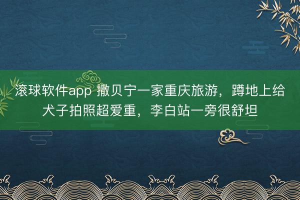 滚球软件app 撒贝宁一家重庆旅游,蹲地上给犬子拍照超爱重,李白站一旁很舒坦