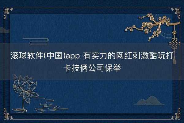 滚球软件(中国)app 有实力的网红刺激酷玩打卡技俩公司保举