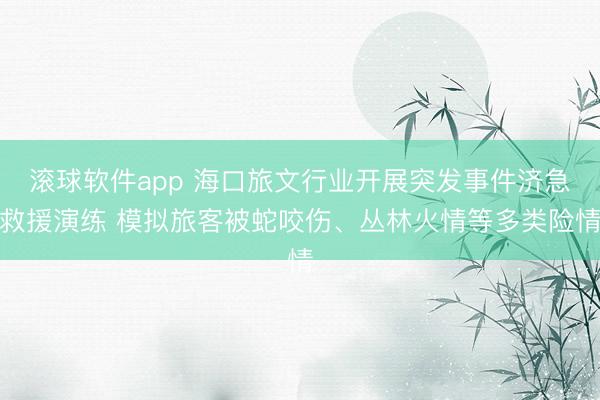 滚球软件app 海口旅文行业开展突发事件济急救援演练 模拟旅客被蛇咬伤、丛林火情等多类险情