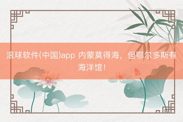滚球软件(中国)app 内蒙莫得海，但鄂尔多斯有海洋馆！