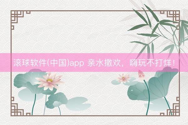 滚球软件(中国)app 亲水撒欢，嗨玩不打烊！