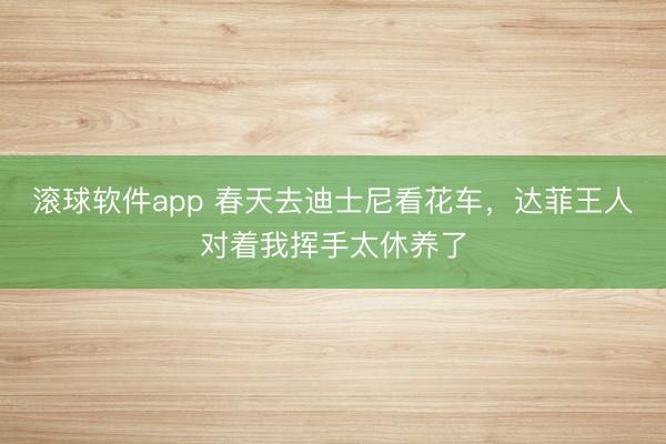 滚球软件app 春天去迪士尼看花车，达菲王人对着我挥手太休养了