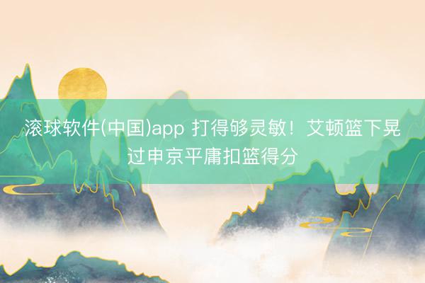 滚球软件(中国)app 打得够灵敏！艾顿篮下晃过申京平庸扣篮得分