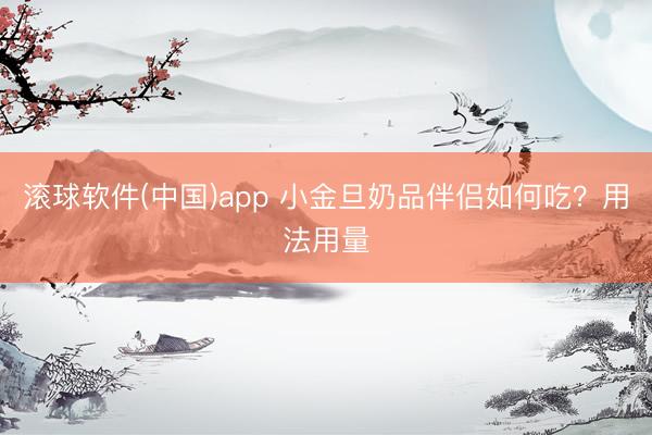 滚球软件(中国)app 小金旦奶品伴侣如何吃？用法用量