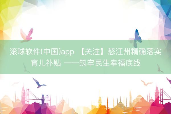 滚球软件(中国)app 【关注】怒江州精确落实育儿补贴 ——筑牢民生幸福底线