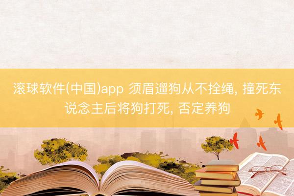 滚球软件(中国)app 须眉遛狗从不拴绳， 撞死东说念主后将狗打死， 否定养狗