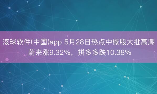 滚球软件(中国)app 5月28日热点中概股大批高潮 蔚来涨9.32%，拼多多跌10.38%