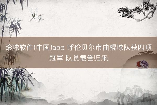 滚球软件(中国)app 呼伦贝尔市曲棍球队获四项冠军 队员载誉归来