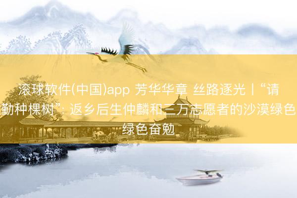 滚球软件(中国)app 芳华华章 丝路逐光丨“请到民勤种棵树”: 返乡后生仲麟和三万志愿者的沙漠绿色奋勉