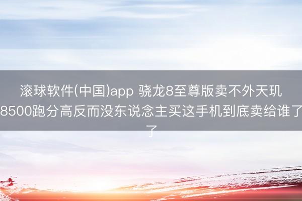 滚球软件(中国)app 骁龙8至尊版卖不外天玑8500跑分高反而没东说念主买这手机到底卖给谁了