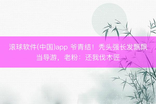 滚球软件(中国)app 爷青结！秃头强长发飘飘当导游，老粉：还我伐木匠