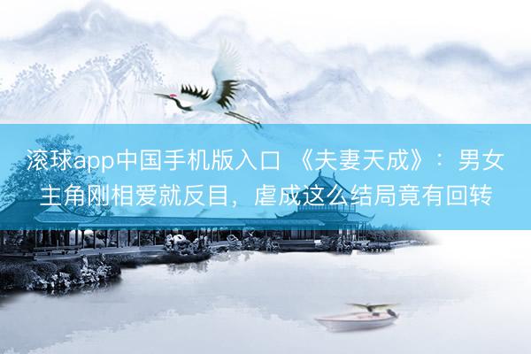 滚球app中国手机版入口 《夫妻天成》：男女主角刚相爱就反目，虐成这么结局竟有回转