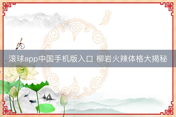滚球app中国手机版入口 柳岩火辣体格大揭秘