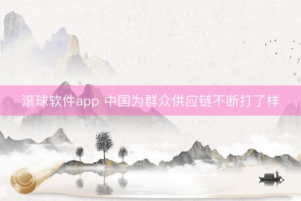 滚球软件app 中国为群众供应链不断打了样
