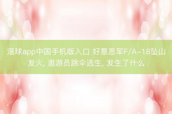 滚球app中国手机版入口 好意思军F/A-18坠山发火， 遨游员跳伞逃生， 发生了什么